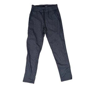 Bevy Flog Shely Jogger Pants Size 26 drawstring waist black gray honeycomb print